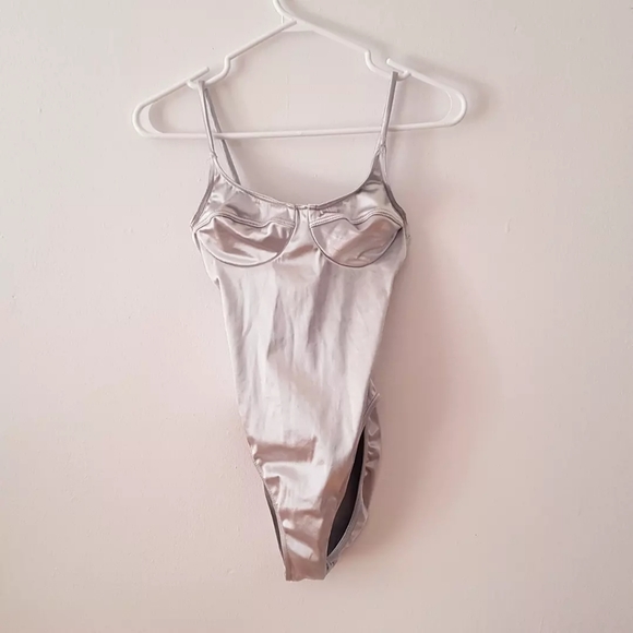 Vintage metallic one piece swim suit - Picture 1 of 5